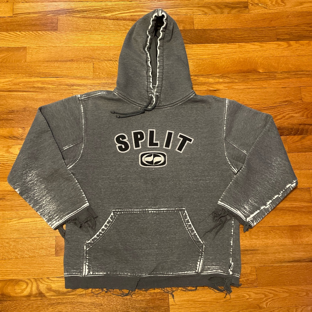 90s Y2k Split Skateboarding Brand Hoodie Sweatshirt Small Tony Hawk Distressed